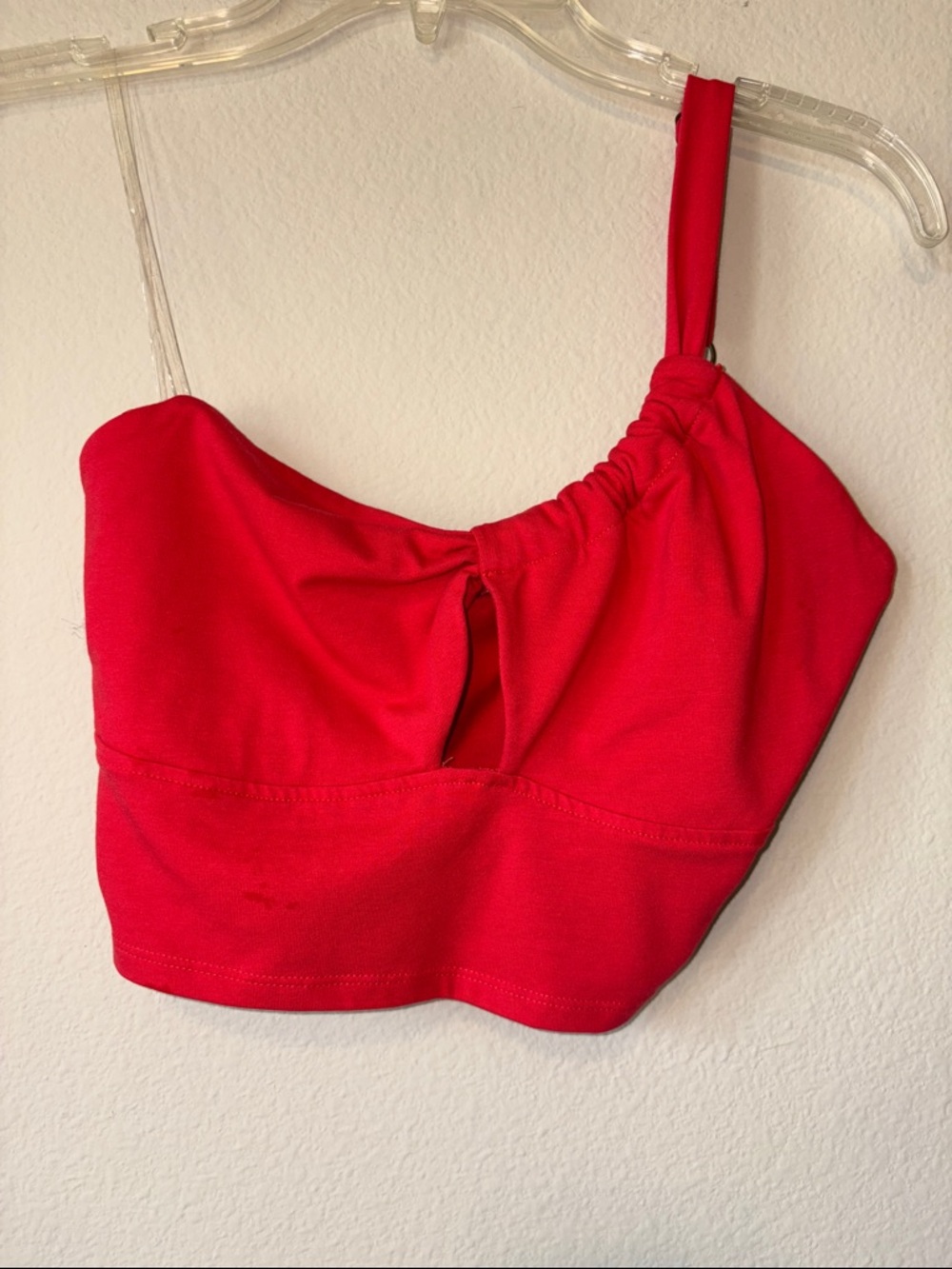 wild fable Red One-Shoulder Crop Top